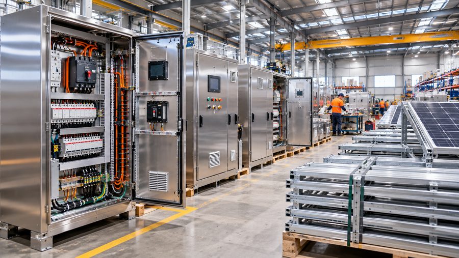 Stainless steel electrical cabinets and solar mounting frames